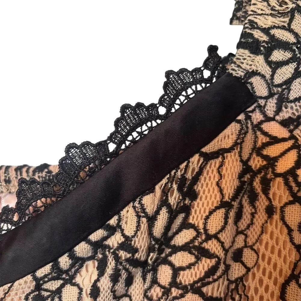 Willow + Root XS Floral Lace Sheer Long Sleeve Crop Top Multicolor - Picture 6 of 14